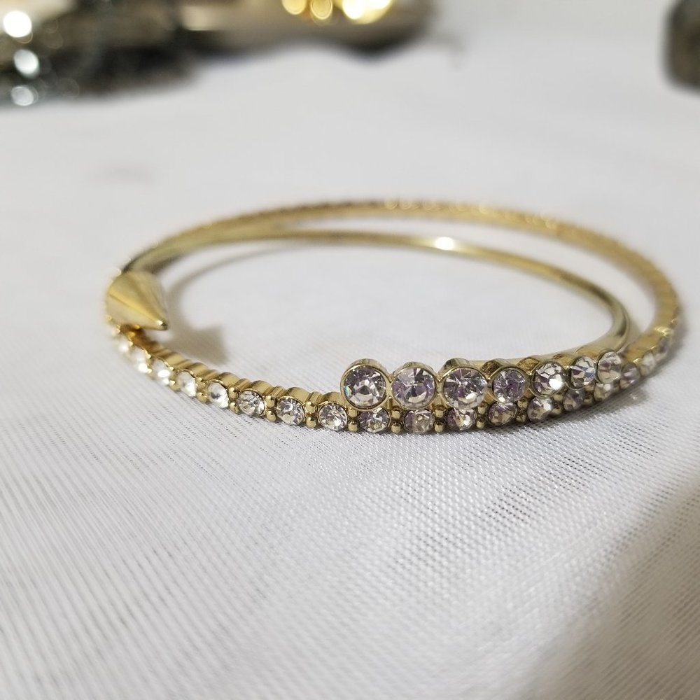 2 Gold and diamond bracelet / bangles